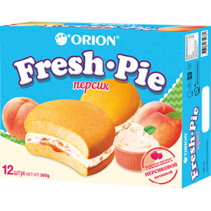 Бисквит Фрешпай ПЕРСИК 300гр 12шт 1/8