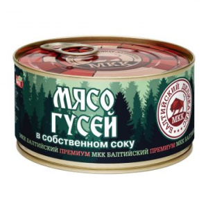 Мясо Балтийский МКК Деликатес ГУСЯ в с/с  ж/б ключ 325гр