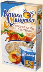 Хлопья овс Минутка Со сливками ПЕРСИК 215гр 1/16