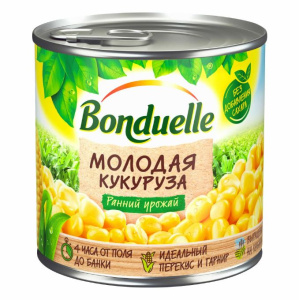 Кукуруза Бондюэль МОЛОДАЯ 400гр (425мл) 1/12