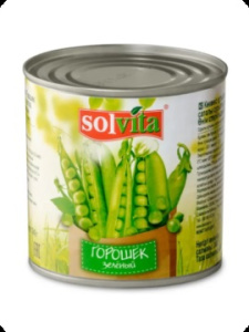 Зел горошек СОЛВИТА  400 г ж/б 1/12