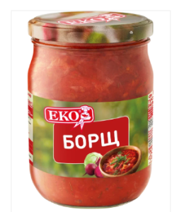 Суп ЕКО Борщ со свежей капустой 520 гр ст/б 1/12