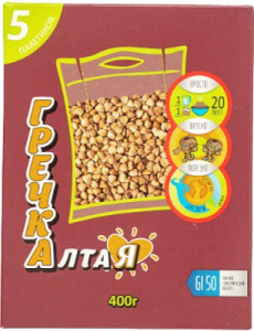 Крупа ТСР гречневая 5*80 Алтайская ВАР, ПАК, в/с 1/8