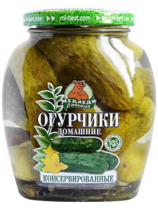 Огурцы Медведь Любимый домашние ст/б 720 мл 1/12