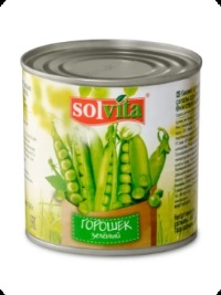 Зел горошек СОЛВИТА  400 г ж/б 1/12