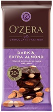 Шок ОЗЕРА 90гр горький с цельным миндалем Dark & Extra Almond 1/16   ПШ525