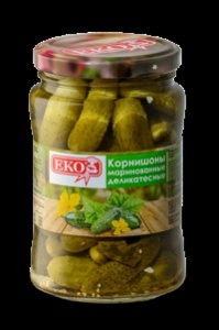 Огурцы ЕКО корнишоны маринов. 680 г стекло