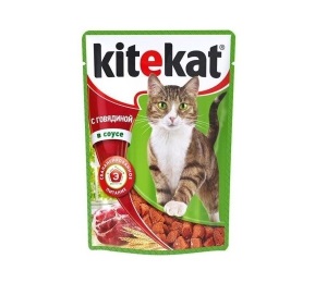 Китикет 85 гр Пауч Говядина в соусе 1/28