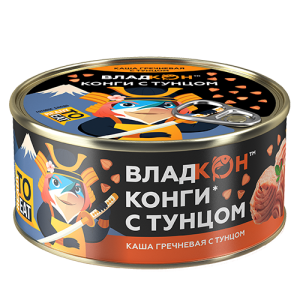 Каша Владкон гречневая с тунцом ж/б 325 гр 1/24