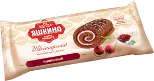 Рулет Яшкино 200гр ВИШНЕВЫЙ МБ134 1/14