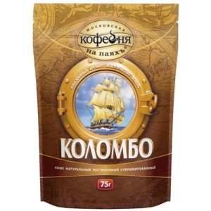 Кофе Московская кофейня Коломбо 75гр Дой-пак 1/12