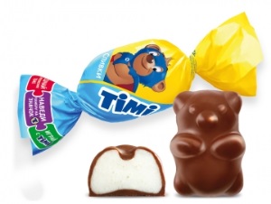 Конфеты КОНТИ-РУС Тими СЛИВКИ суфле 1/1/3    1/1/4   13548