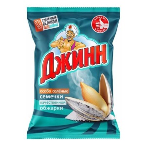 Семечки Джин  Солнечный Великан соленые 300 г пакет 1/10
