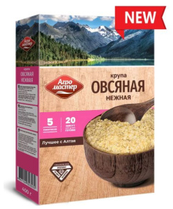 Крупа Агро Мастер 5*80г Овсяная нежная ВАР.ПАК. 1/6  №50