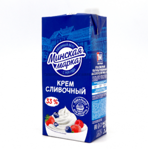 Сливки Минская Марка Крем сливочный 33% 200 мл 1/9