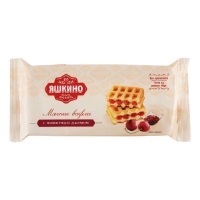 Вафли фас Яшкино 120гр МЯГКИЕ с вишневым джемом  ЯМ115  1/34