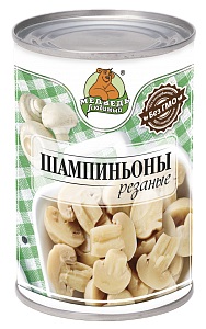 Грибы Медведь Любимый шампиньоны рез 425 мл ж/б 1/24
