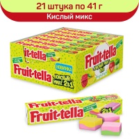 Конфеты Фруттелла жевател. 41гр КИСЛЫЙ МИКС 2 в1 1/21