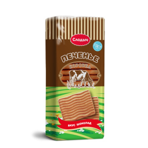 Печенье фас Слодыч 380гр Коровка вкус шоколад 1/12