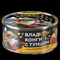 Каша Владкон перловая с тунцом ж/б 325 гр 1/24