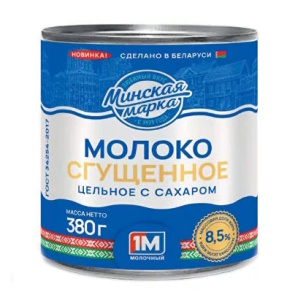 Молоко сгущ Минский Молочный 8,5% ж/б 380гр Беларусь 1/30
