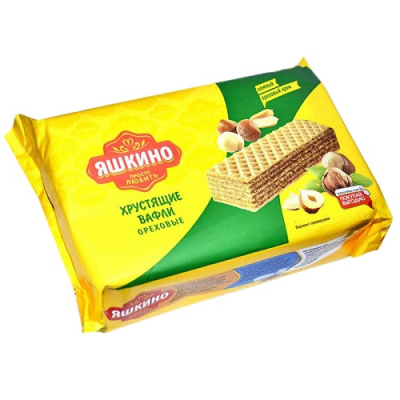 Вафли фас Яшкино 200гр ОРЕХОВЫЕ ЯВ163 1/24