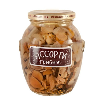 Грибы Медведь Любимый Ассорти ст/б 580 мл 1/12