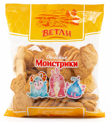 Печенье фас Ветли Монстрики 400гр 1/8