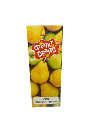 Сок ГОСТ ФруктДрайв 1л Яблоко-Груша (Без ШТРИХ КОДА) 1/12