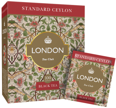 Чай Лондон (London Tea Club) 100пак Стандарт Цейлон сашет 1/8