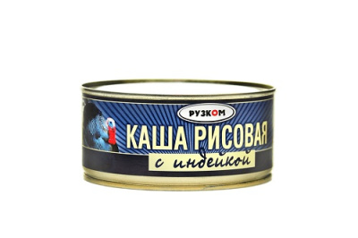 Каша Рузком рисовая с индейкой ГОСТ 325 гр ж/б 1/24