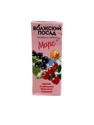 Морс Волжский Посад черн смородина, брусника, морошка 0,2л 1/27