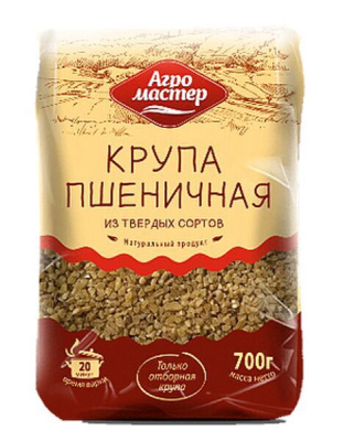 Крупа Агро Мастер пшеничная полтавская 650гр 1/10