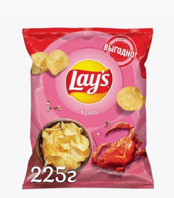 Чипсы Лейс 225гр Краб 1/14