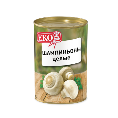 Грибы ЕКО Шампиньоны целые 400 мл ж/б 1/24