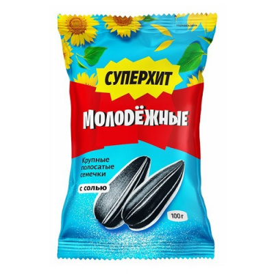 Семечки от Мартина Молодежные полосатые с солью 100гр 1/30