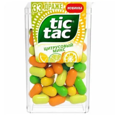 Драже Тик Так 16гр ЦИТРУСОВЫЙ МИКС  1/12