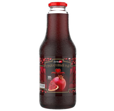 Сок БАРИНОФФ 1 л Гранатовый Нектар ст/б 1/8