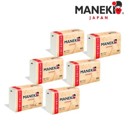 Салфетки выдерг MANEKI 2сл 150шт 1/6