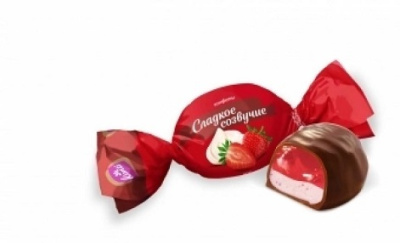 Конфеты КОНТИ-РУС Сладкое созвучие КЛУБНИКА со сливками 1/1/4  17250