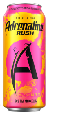 Напиток Энергетический Адреналин Клубника-Юдзу-Каламанси 0,449л ж/б 1/12