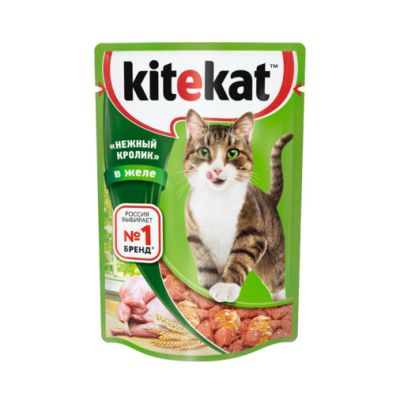 Китикет 85 гр Пауч Кролик в желе 1/28