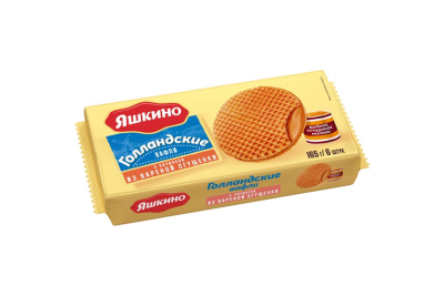 Вафли фас Яшкино Голландские 165 гр ВАРЕНАЯ СГУЩЕНКА  РКВ152  1/24