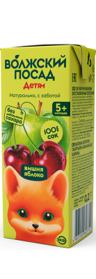 Сок Волжский Посад 0,2л Яблоко-Вишня с 5-ти мес 1/27