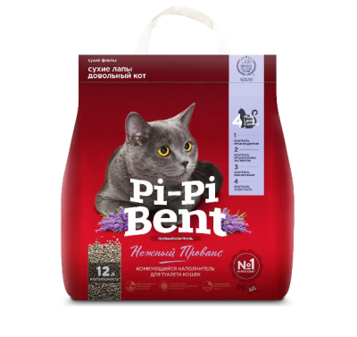 Наполнитель Pi-Pi-Bent НЕЖНЫЙ 12л/5кг 1/4