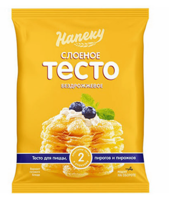 Тесто слоеное пресное (бездрожжевое) 500гр 1/14