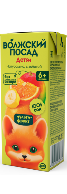 Сок Волжский Посад 0,2л Мультифрукт с 6 мес 1/27