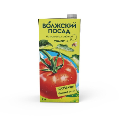 Сок Волжский Посад 2л Томат 1/6