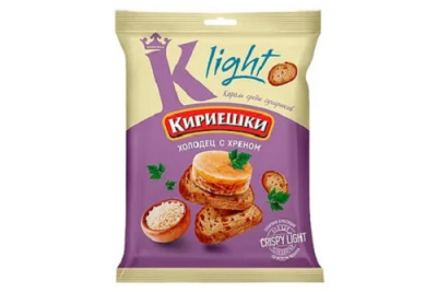 Сухарики Кириешки Лайт ХОЛОДЕЦ с ХРЕНОМ 80 гр   РВС188   1/22