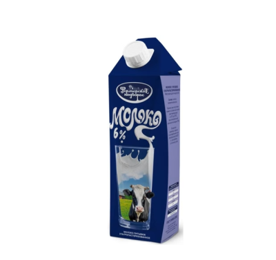 Молоко Фермерское 6% 1л.